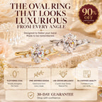 The Oval Diamond Ring That Makes Every Hand Look Elegant & Luxurious-Last Day Sale-90% OFF🔥
