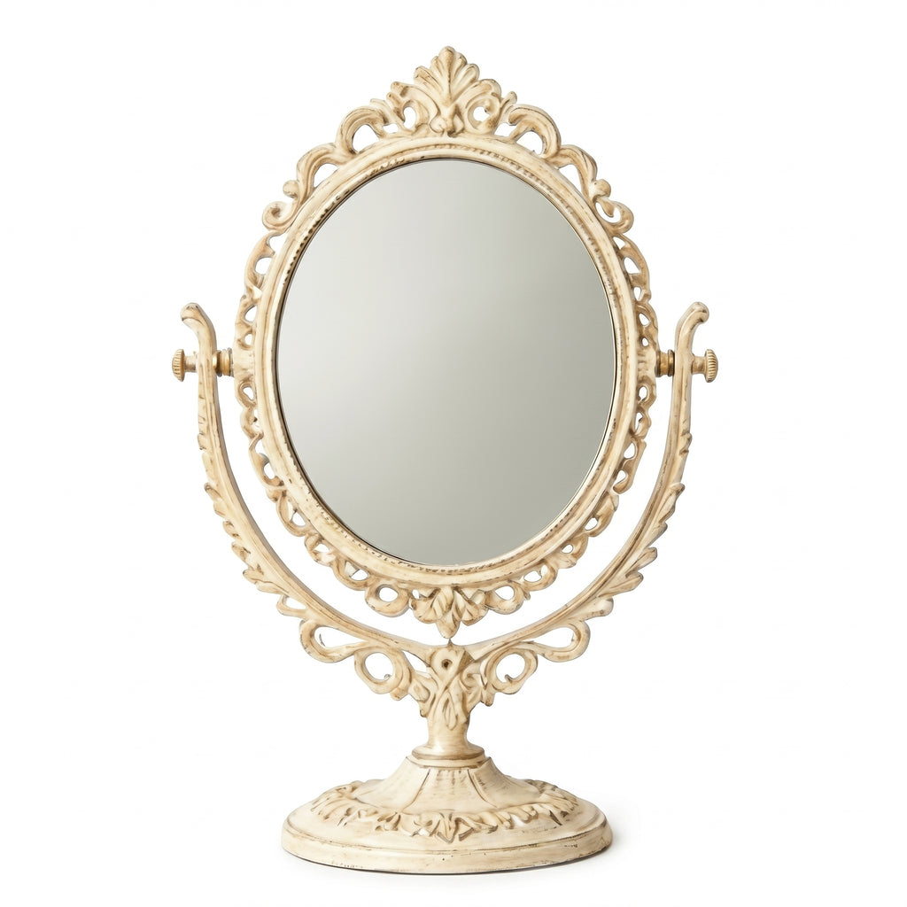 Vintage Style Oval Tabletop Mirror