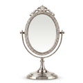 Polished Silver Finish Oval Swivel Mirror