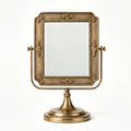 Vintage Bronze Finish Rectangular Swivel Tabletop Mirror