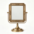Vintage Bronze Finish Rectangular Swivel Tabletop Mirror