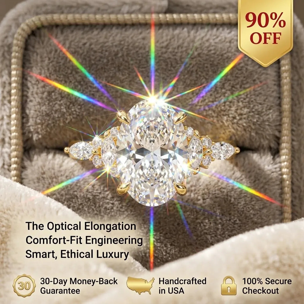 Snowflake Oval Ring — Anti-Pinching Comfort Fit Ring for Timeless Elegance -Last Day Sale-90% OFF🔥
