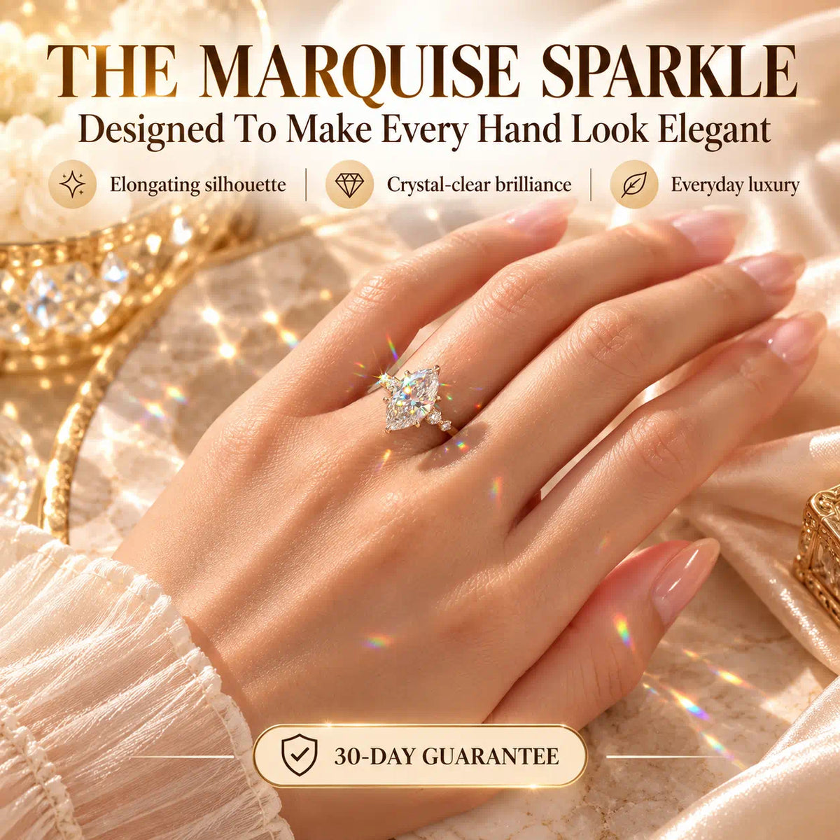 The Marquise Sparkle Ring That Makes Every Hand Look More Elegant-Last Day Sale-90% OFF🔥