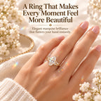 A Stunning Marquise Lab Diamond Ring Designed To Make Your Hands Look More Elegant — With Romantic Floral Details And Luxury Sparkle You'll Love Every Day-Last Day Sale-90% OFF🔥