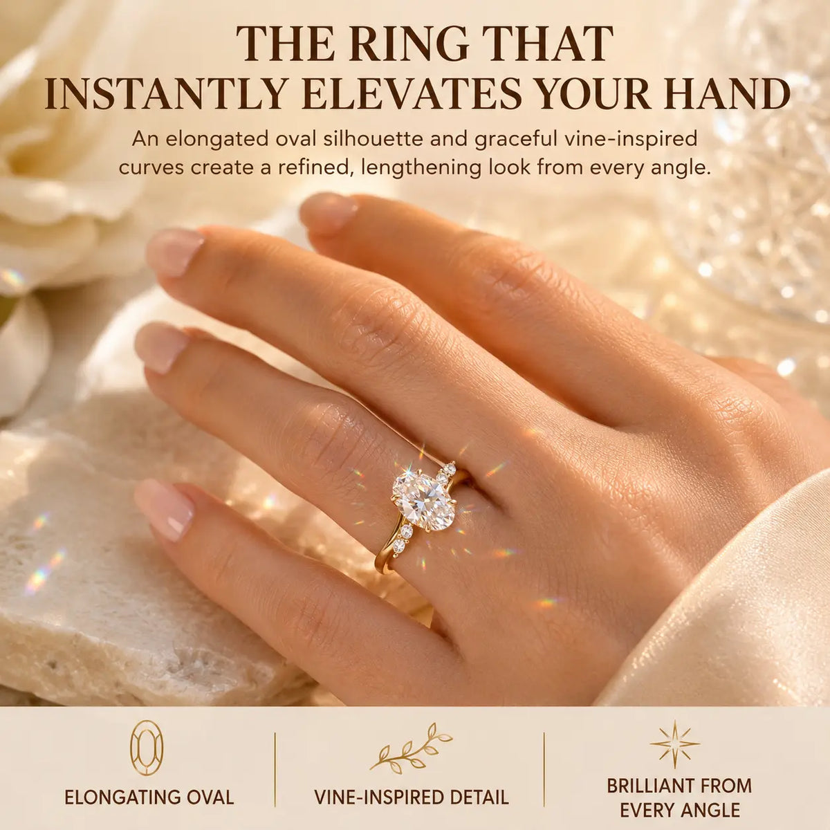 The Oval Diamond Ring That Makes Every Hand Look Elegant & Luxurious-Last Day Sale-90% OFF🔥