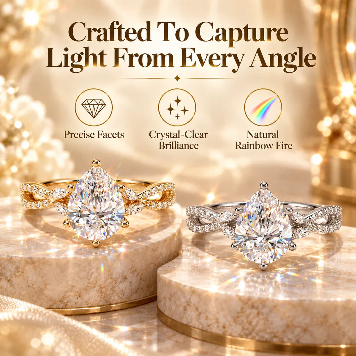 Luxury Pear-Cut Brilliance, Designed To Make Every Moment Feel Extraordinary-Last Day Sale-90% OFF🔥