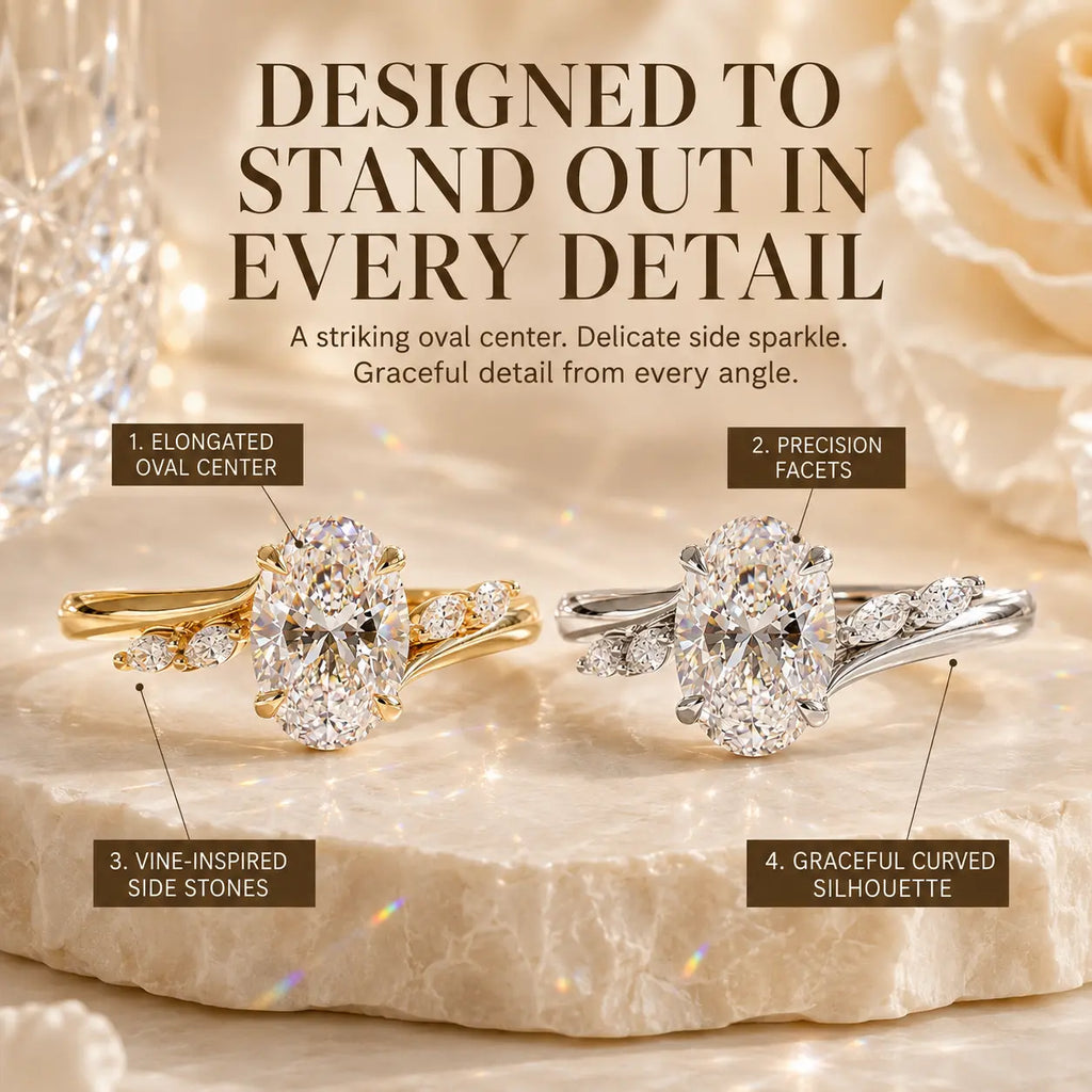 The Oval Diamond Ring That Makes Every Hand Look Elegant & Luxurious-Last Day Sale-90% OFF🔥