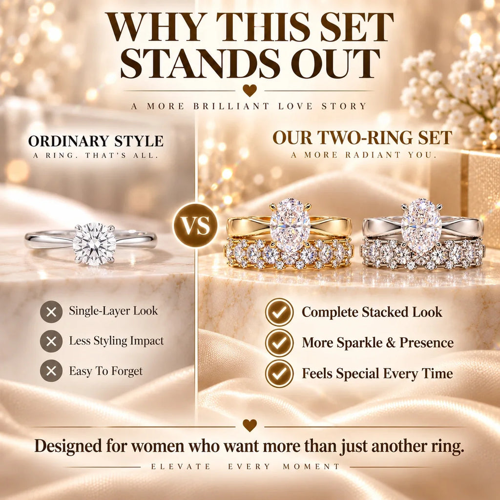 A Timeless Diamond Ring Stack Designed To Celebrate Your Forever Moments-Last Day Sale-90% OFF🔥