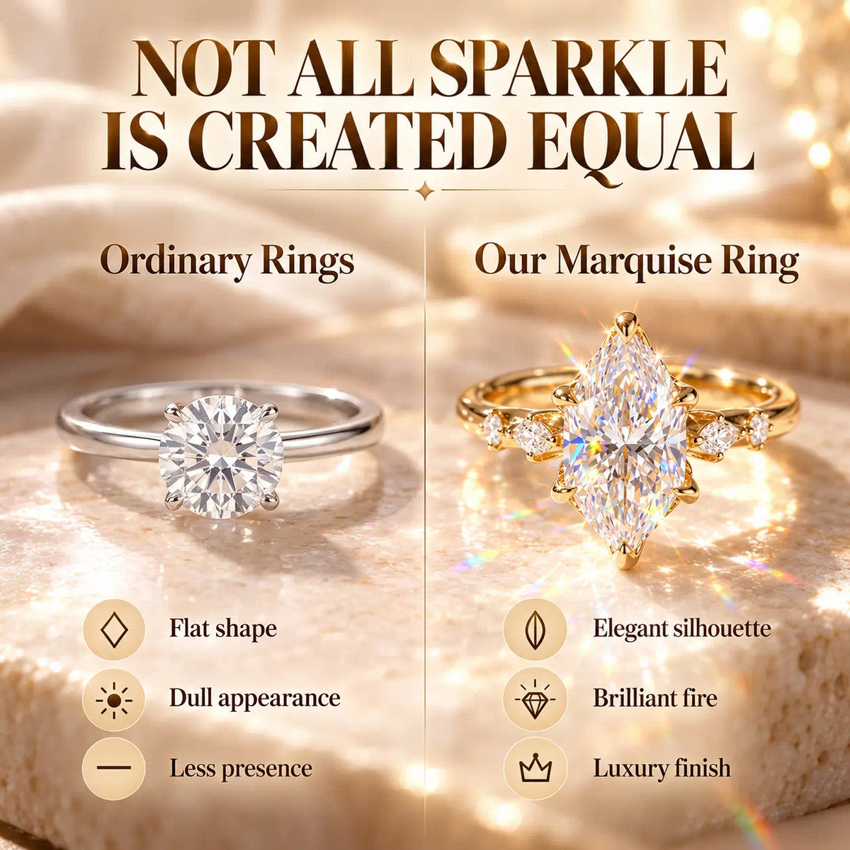 The Marquise Sparkle Ring That Makes Every Hand Look More Elegant-Last Day Sale-90% OFF🔥