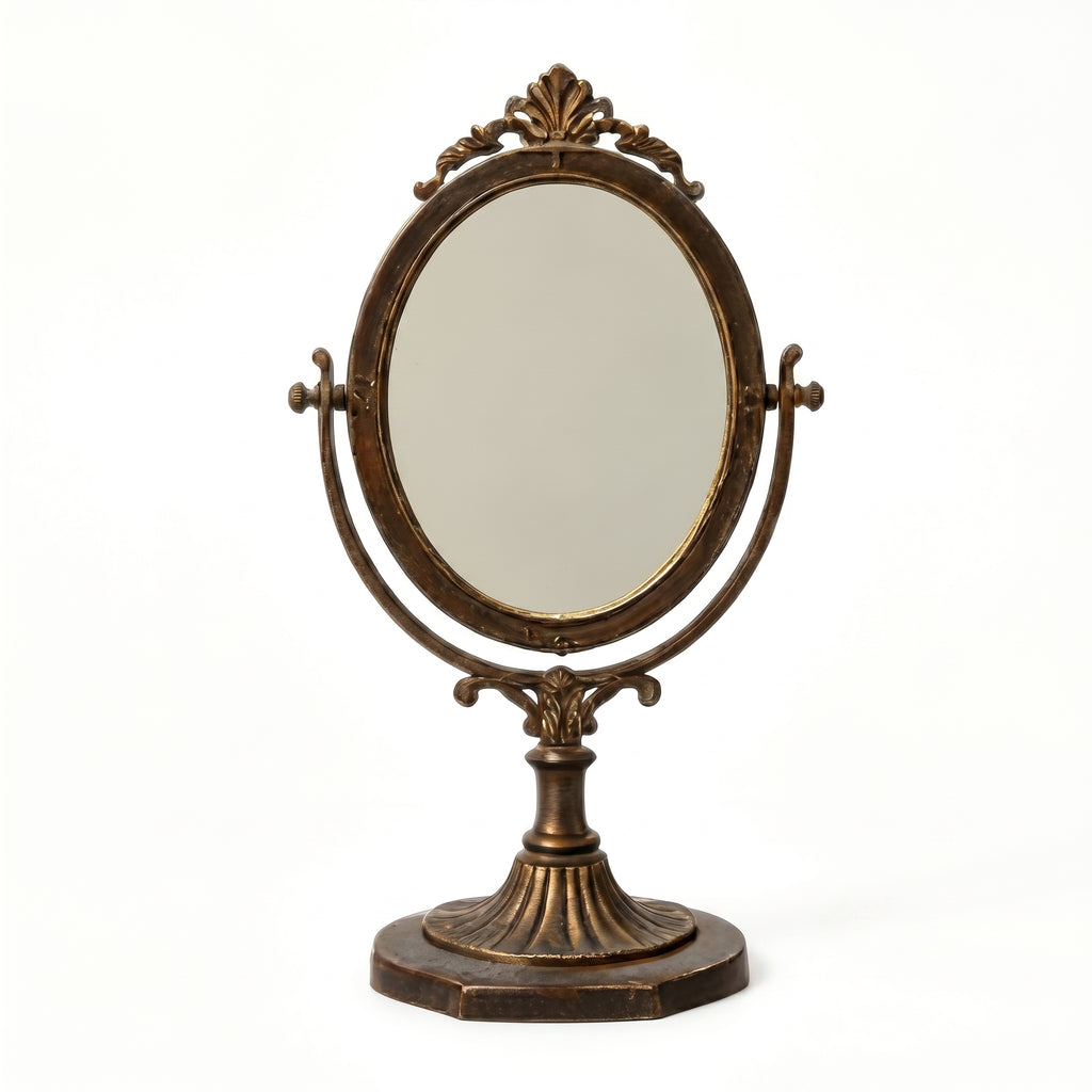Classical Bronze Tabletop Swivel Mirror