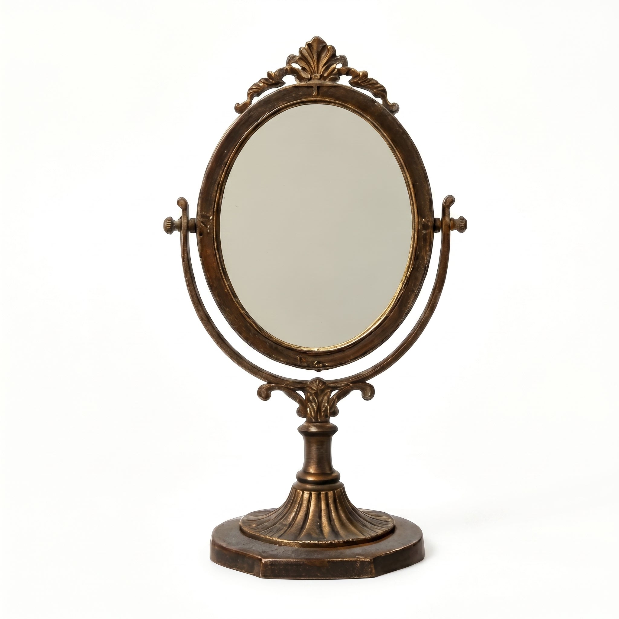 Classical Bronze Tabletop Swivel Mirror