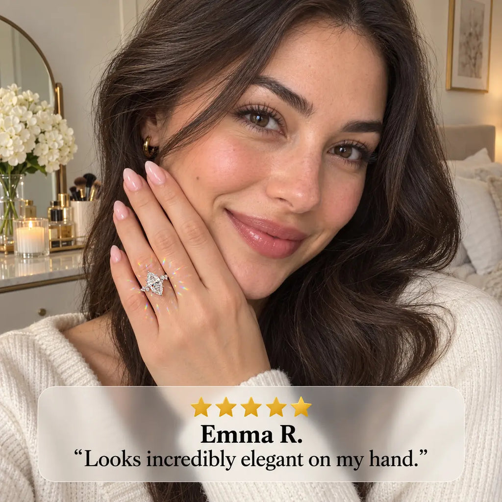 A Timeless Marquise Diamond Ring Designed To Make Every Woman Feel Elegant, Loved & Unforgettable-Last Day Sale-90% OFF🔥
