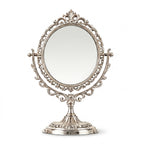 Vintage Silver Finish Swivel Tabletop Mirror