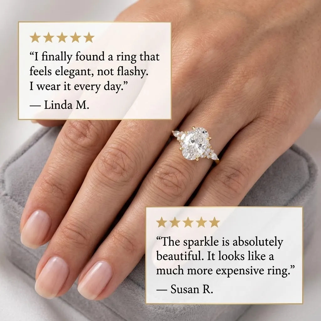 Snowflake Oval Ring — Anti-Pinching Comfort Fit Ring for Timeless Elegance -Last Day Sale-90% OFF🔥