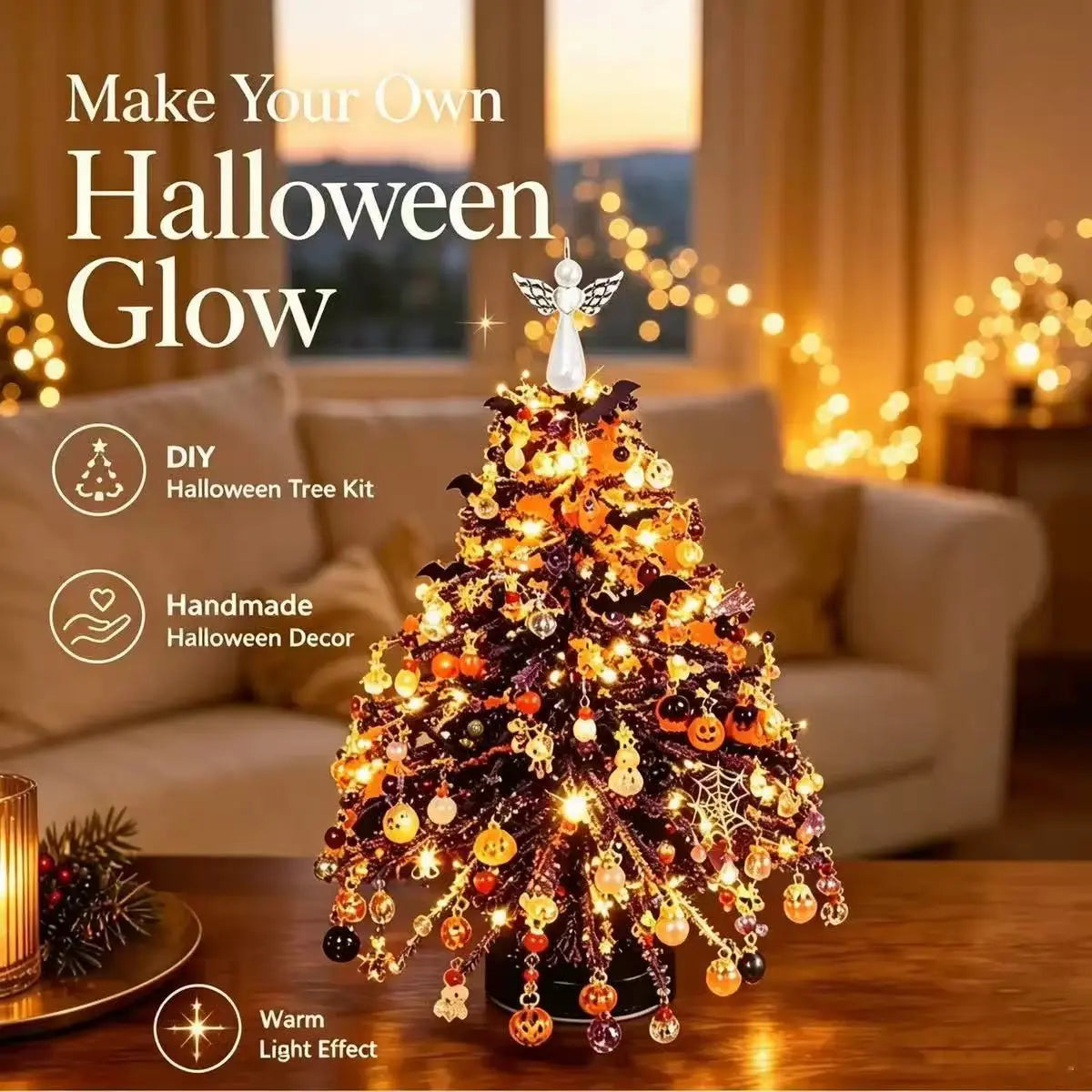 DIY Beaded Crystal Christmas Tree Kit | Sparkling Tabletop Holiday Decor & Stress-Relief Crafting Gift for Women & Home