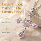 Women's Sparkling Diamond Jewelry – Elegant Diamond Cross Necklace -Last Day Sale-90% OFF🔥