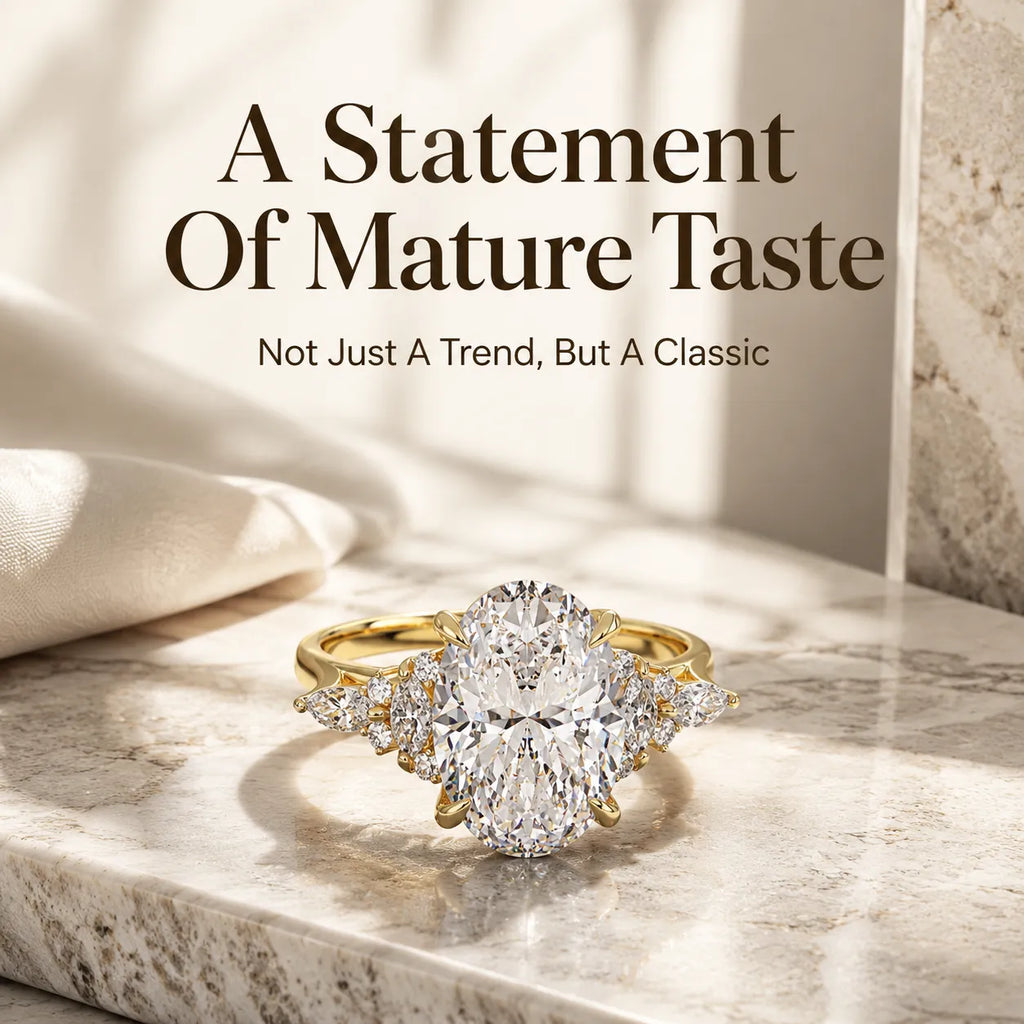 Snowflake Oval Ring — Anti-Pinching Comfort Fit Ring for Timeless Elegance -Last Day Sale-90% OFF🔥