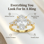 Snowflake Oval Ring — Anti-Pinching Comfort Fit Ring for Timeless Elegance -Last Day Sale-90% OFF🔥