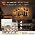 Holiday Magic LED Wooden Reindeer Sleigh Hanging Decor for Living Room & Home