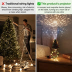 Viral Rotating Christmas Snowflake & Aurora LED Night Light Projector