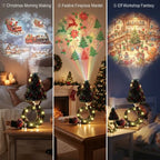 Viral Rotating Christmas Snowflake & Aurora LED Night Light Projector