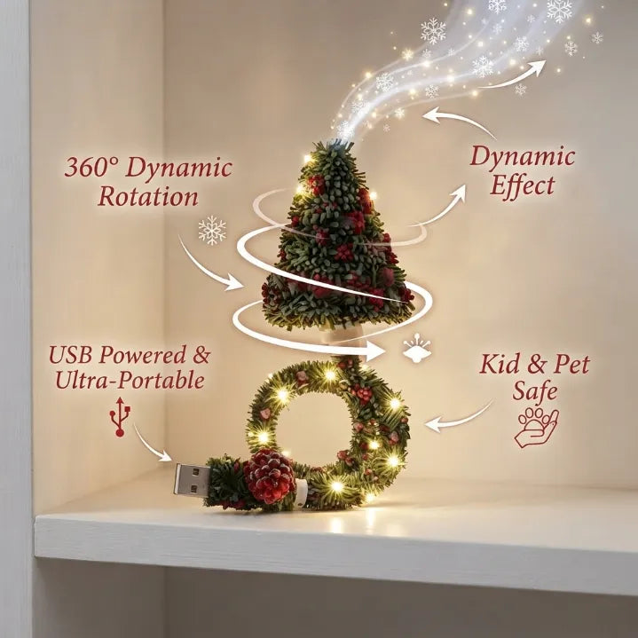 Viral Rotating Christmas Snowflake & Aurora LED Night Light Projector