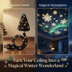 Viral Rotating Christmas Snowflake & Aurora LED Night Light Projector