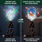 Viral Rotating Christmas Snowflake & Aurora LED Night Light Projector